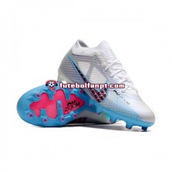 Azul Branco Nike Air Zoom Mercurial Superfly IX Elite AG Chuteiras de futebol