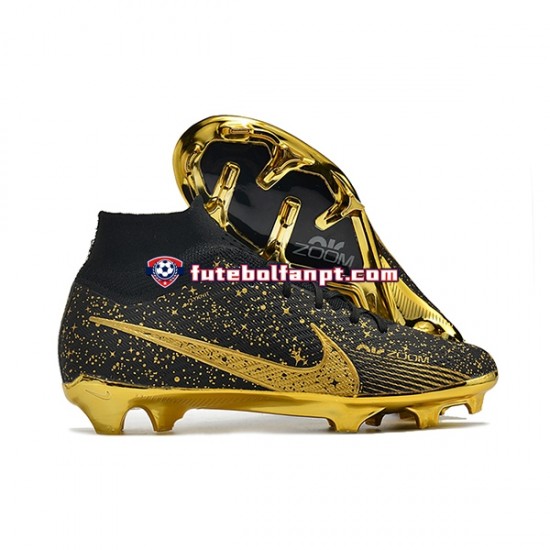 Amarelo Preto Nike Air Zoom Mercurial Superfly IX Elite Chuteiras de futebol