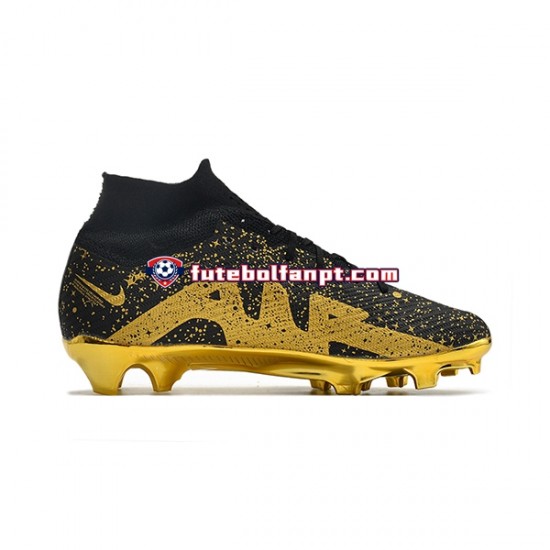 Amarelo Preto Nike Air Zoom Mercurial Superfly IX Elite Chuteiras de futebol