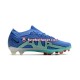 Azul Verde Nike Air Zoom Mercurial Superfly IX Elite FG Chuteiras de futebol