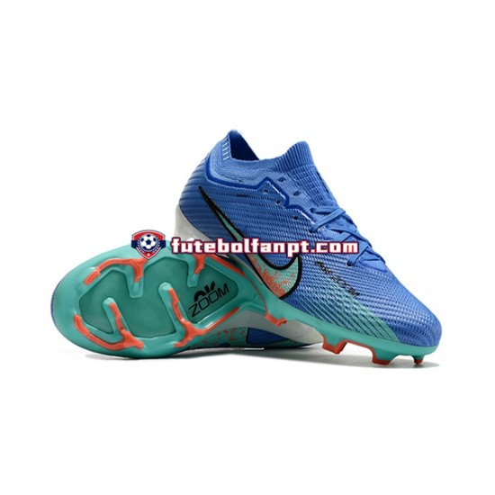 Azul Verde Nike Air Zoom Mercurial Superfly IX Elite FG Chuteiras de futebol