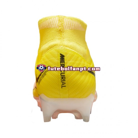 Rosa Amarelo Nike Air Zoom Mercurial Superfly IX Elite FG Lucent Chuteiras de futebol