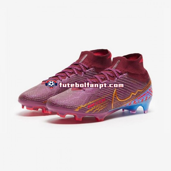 Vermelho Nike Air Zoom Mercurial Superfly IX Elite FG Chuteiras de futebol