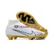 Ouro Branco Nike Air Zoom Mercurial Superfly IX Elite FG Chuteiras de futebol