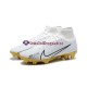 Ouro Branco Nike Air Zoom Mercurial Superfly IX Elite FG Chuteiras de futebol