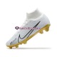 Ouro Branco Nike Air Zoom Mercurial Superfly IX Elite FG Chuteiras de futebol