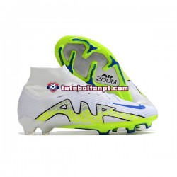 Branco Verde Nike Air Zoom Mercurial Superfly IX Elite FG Chuteiras de futebol