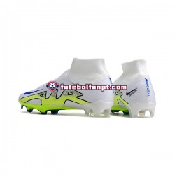 Branco Verde Nike Air Zoom Mercurial Superfly IX Elite FG Chuteiras de futebol