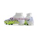 Branco Verde Nike Air Zoom Mercurial Superfly IX Elite FG Chuteiras de futebol