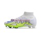 Branco Verde Nike Air Zoom Mercurial Superfly IX Elite FG Chuteiras de futebol