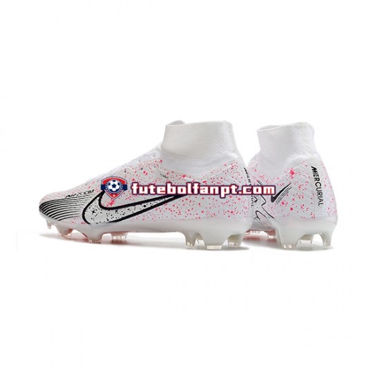 Vermelho Branco Preto Nike Air Zoom Mercurial Superfly IX Elite FG Chuteiras de futebol