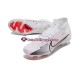 Vermelho Branco Preto Nike Air Zoom Mercurial Superfly IX Elite FG Chuteiras de futebol