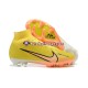 Laranja Amarelo Nike Air Zoom Mercurial Superfly IX Elite FG Chuteiras de futebol