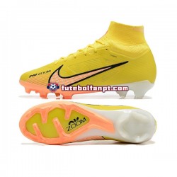 Laranja Amarelo Nike Air Zoom Mercurial Superfly IX Elite FG Chuteiras de futebol