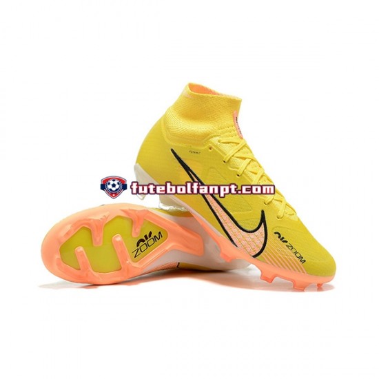 Laranja Amarelo Nike Air Zoom Mercurial Superfly IX Elite FG Chuteiras de futebol