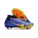 Azul Amarelo Nike Air Zoom Mercurial Superfly IX Elite SG Chuteiras de futebol