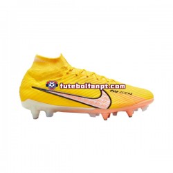 Rosa Amarelo Nike Air Zoom Mercurial Superfly IX Elite SG Pro AC Lucent Chuteiras de futebol