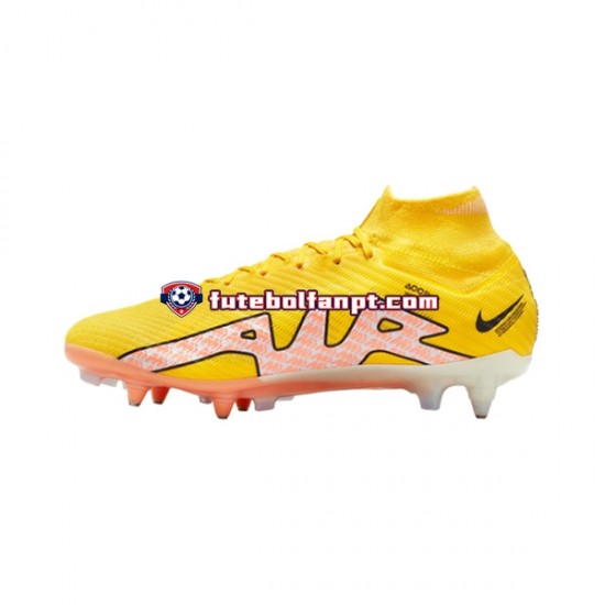 Rosa Amarelo Nike Air Zoom Mercurial Superfly IX Elite SG Pro AC Lucent Chuteiras de futebol