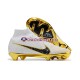 Amarelo Branco Nike Air Zoom Mercurial Superfly IX Elite Chuteiras de futebol