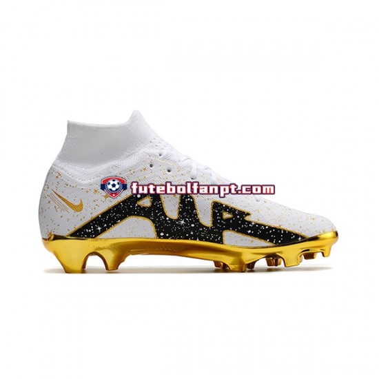 Amarelo Branco Nike Air Zoom Mercurial Superfly IX Elite Chuteiras de futebol