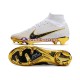 Amarelo Branco Nike Air Zoom Mercurial Superfly IX Elite Chuteiras de futebol