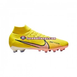 Rosa Amarelo Nike Air Zoom Mercurial Superfly IX Pro AG Pro AG Pro Lucent Chuteiras de futebol