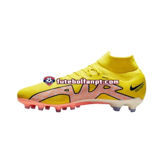 Rosa Amarelo Nike Air Zoom Mercurial Superfly IX Pro AG Pro AG Pro Lucent Chuteiras de futebol