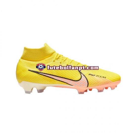 Rosa Amarelo Nike Air Zoom Mercurial Superfly IX Pro FG Lucent Chuteiras de futebol