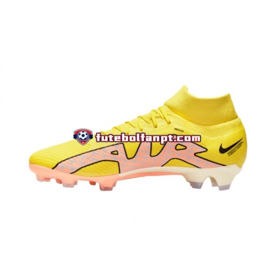 Rosa Amarelo Nike Air Zoom Mercurial Superfly IX Pro FG Lucent Chuteiras de futebol