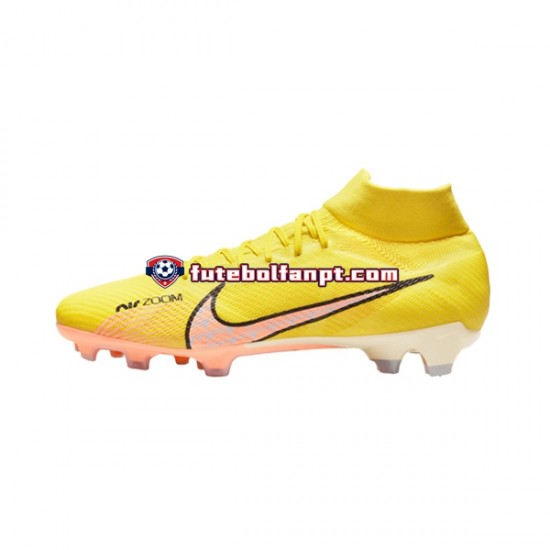 Rosa Amarelo Nike Air Zoom Mercurial Superfly IX Pro FG Lucent Chuteiras de futebol