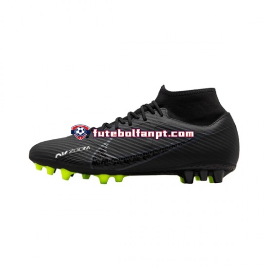 Cinza Preto Nike Air Zoom Mercurial Superfly IX Shadow Academy AG Chuteiras de futebol