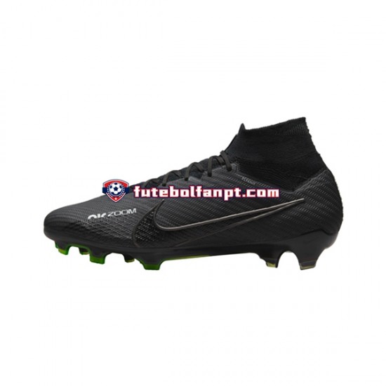 Cinza Preto Nike Air Zoom Mercurial Superfly IX Shadow Elite FG Chuteiras de futebol