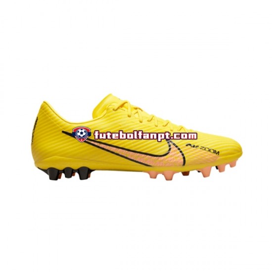 Rosa Amarelo Nike Air Zoom Mercurial Vapor XV Academy AG Lucent Chuteiras de futebol