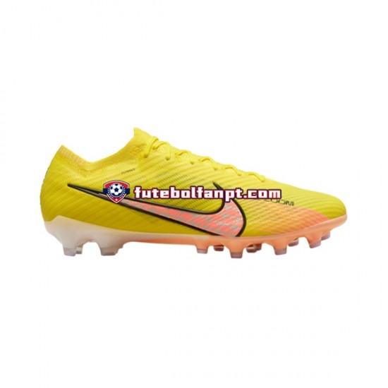 Rosa Amarelo Nike Air Zoom Mercurial Vapor XV Elite AG Pro Lucent Chuteiras de futebol