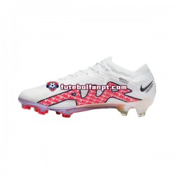 Vermelho Branco Nike Air Zoom Mercurial Vapor XV Elite FG Chuteiras de futebol