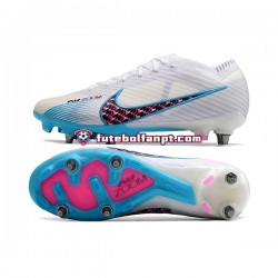 Azul Branco Nike Air Zoom Mercurial Vapor XV Elite SG Chuteiras de futebol