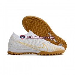 Amarelo Branco Nike Air Zoom Mercurial Vapor XV Elite TF Chuteiras de futebol