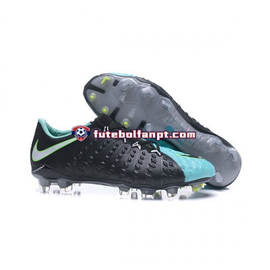 Azul Preto Nike HyperVenom Phantom III Elite FG Chuteiras de futebol