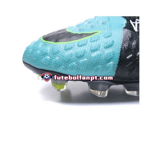 Azul Preto Nike HyperVenom Phantom III Elite FG Chuteiras de futebol