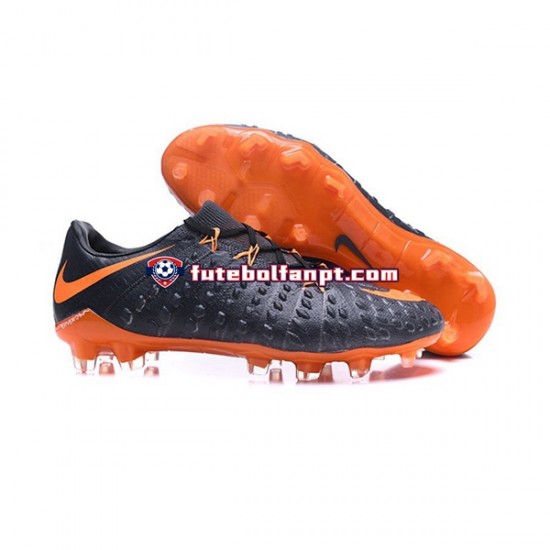 Laranja Preto Nike HyperVenom Phantom III Elite FG Chuteiras de futebol