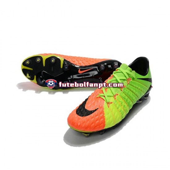 Laranja Verde Nike HyperVenom Phantom III Elite FG Chuteiras de futebol