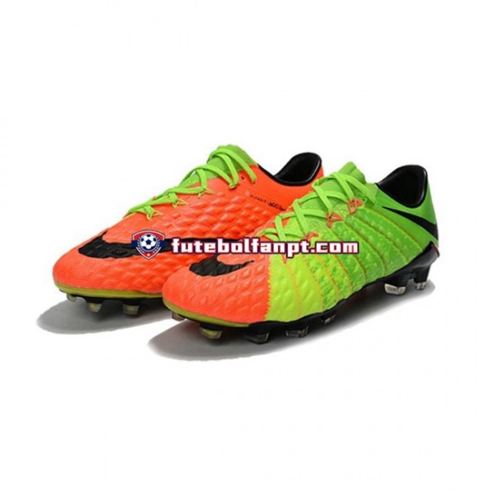 Laranja Verde Nike HyperVenom Phantom III Elite FG Chuteiras de futebol