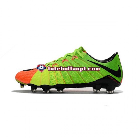 Laranja Verde Nike HyperVenom Phantom III Elite FG Chuteiras de futebol