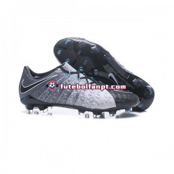 Cinza Preto Nike HyperVenom Phantom III Elite FG Chuteiras de futebol