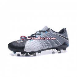 Cinza Preto Nike HyperVenom Phantom III Elite FG Chuteiras de futebol