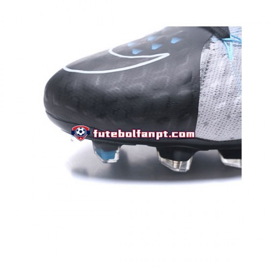 Cinza Preto Nike HyperVenom Phantom III Elite FG Chuteiras de futebol