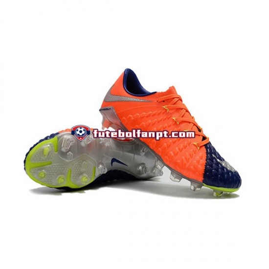 Laranja Azul Nike HyperVenom Phantom III Elite FG Chuteiras de futebol