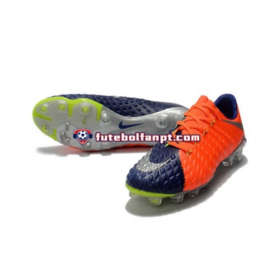 Laranja Azul Nike HyperVenom Phantom III Elite FG Chuteiras de futebol