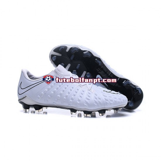 Branco Nike HyperVenom Phantom III Elite FG Chuteiras de futebol