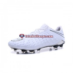 Branco Nike HyperVenom Phantom III Elite FG Chuteiras de futebol